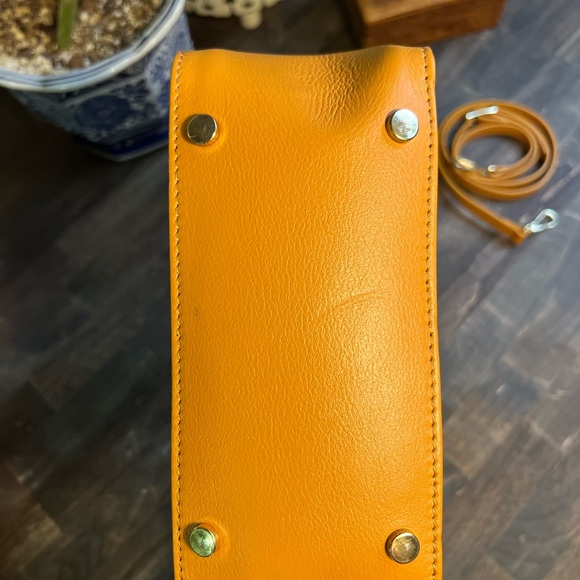 Anna Paola Honey Vachetta Italian Leather Crossbody - Picture 5 of 5